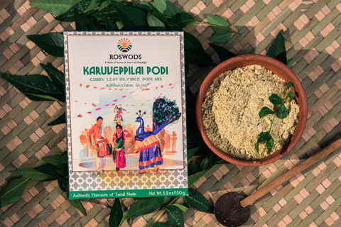 Potato Roast with Karuveppilai Podi