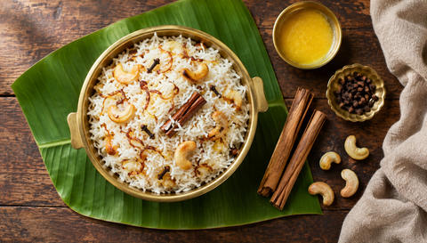 Spiced Ghee Rice with Golden Onions