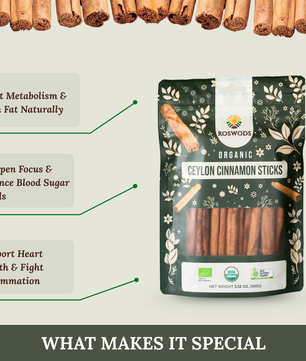 Australian Certified Organic Ceylon Cinnamon Sticks - Whole Form, Sweet Aroma