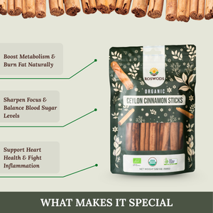 Australian Certified Organic Ceylon Cinnamon Sticks - Whole Form, Sweet Aroma