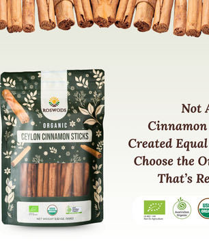 Australian Certified Organic Ceylon Cinnamon Sticks - Whole Form, Sweet Aroma