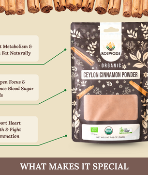 Australian Certified Organic Ceylon Cinnamon Powder - Fresh Ground, Sweet Aroma