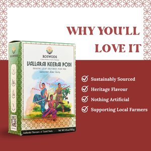 Vallarai Keerai Podi - Brahmi Leaf Idli / Rice Podi Mix
