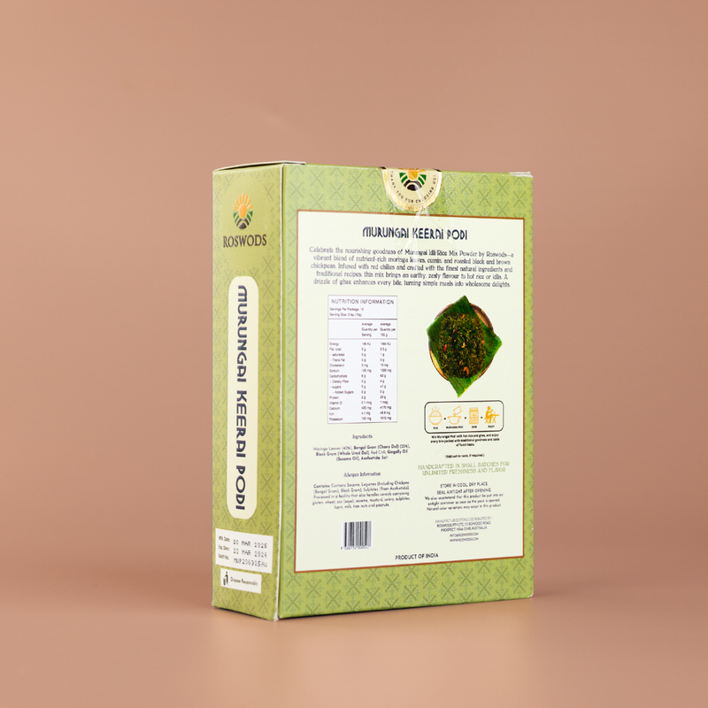 Murungai Keerai Podi - Moringa Leaf Idli / Rice Podi Mix