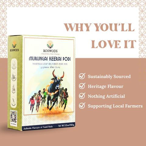 Spiced Moringa Leaf Powder- Idli / Rice Podi Mix